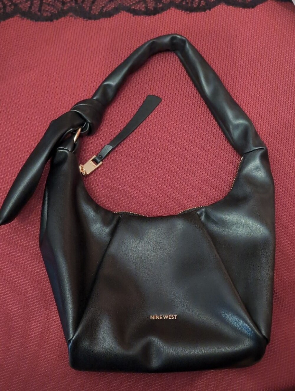 Nine West Teal Knot-Handle Hobo Bag